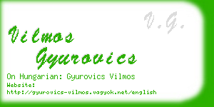 vilmos gyurovics business card